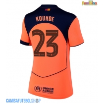 Camisa de time de futebol Barcelona Jules Kounde #23 Replicas 3º Equipamento Feminina 2025-26 Manga Curta